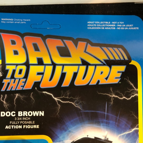 Unpunched New Funko Back to the Future  ReAction Action Figure  DOC BROWN (NIP) - Picture 3 of 9